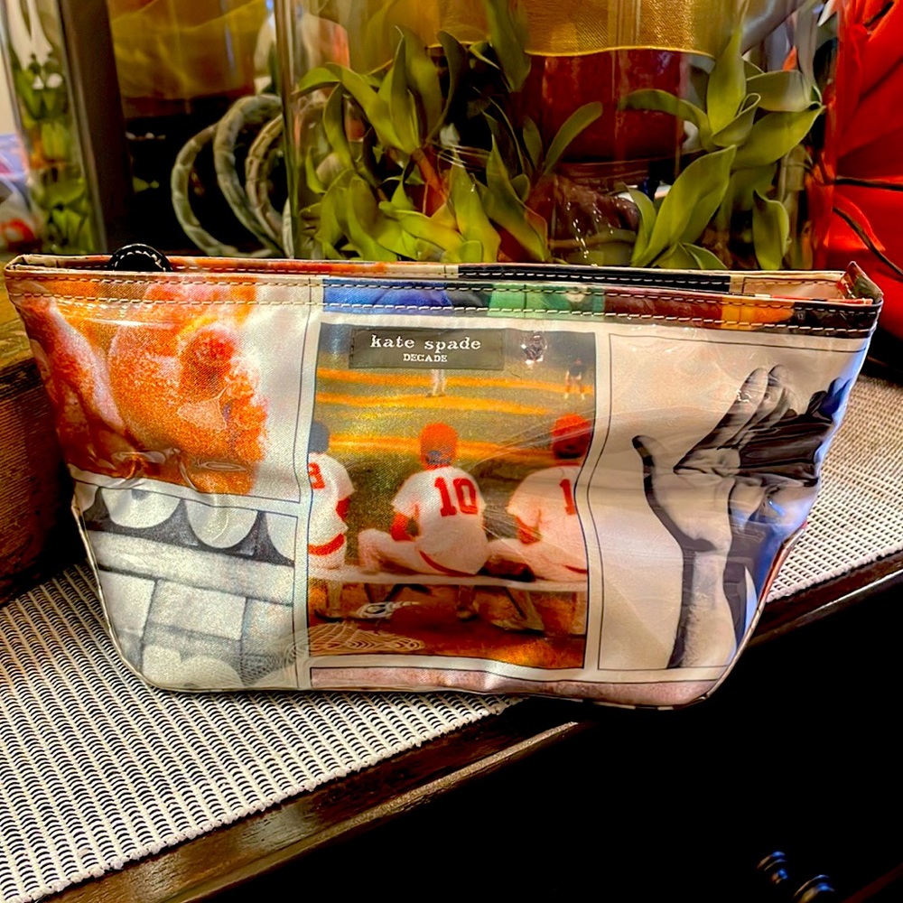 KATE SPADE Decade Collage Make Up Bag NWT